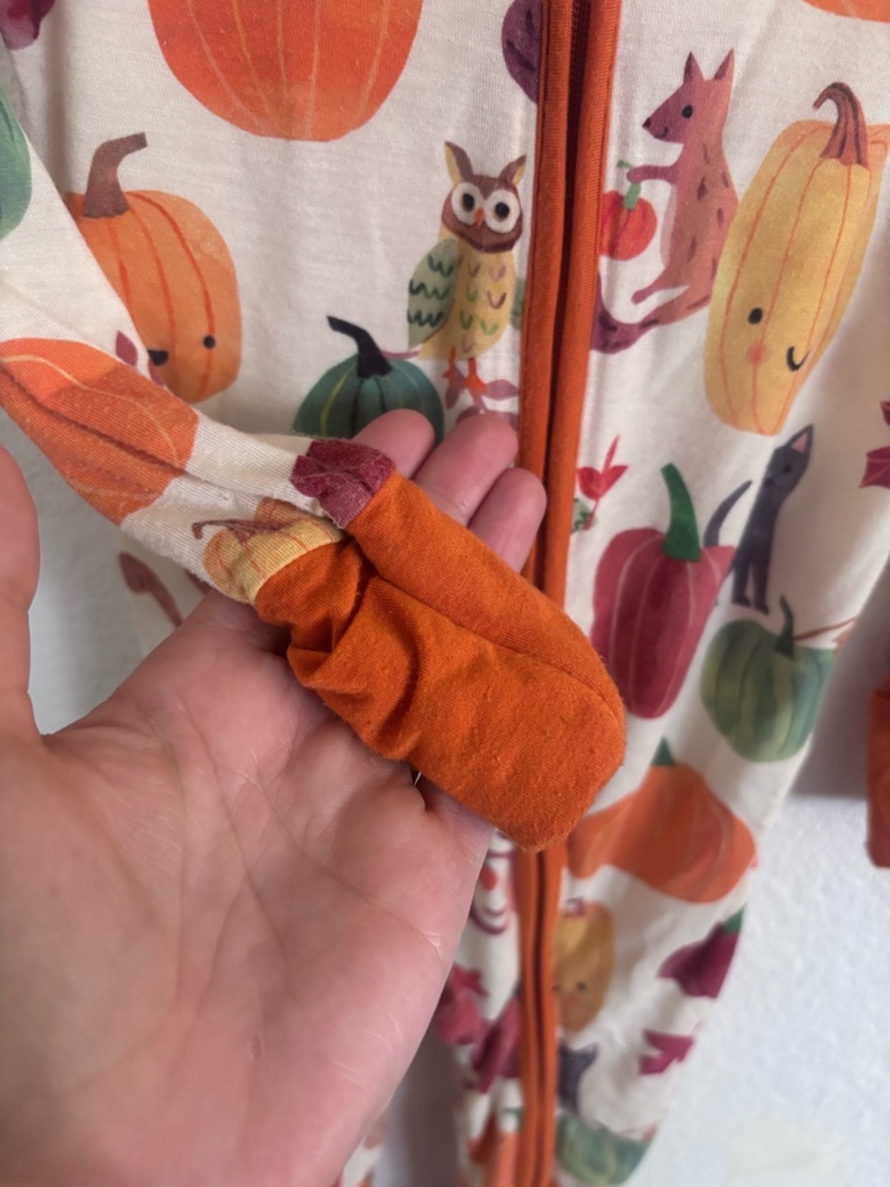 Little Sleepies Kids Pumpkin Pals Zippy - Picture 4 of 7